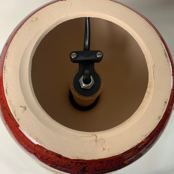 Keramik Tischlampe 60er Jahre