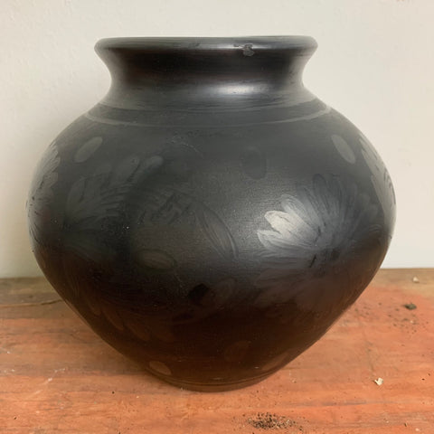 Black Pottery Vase von Istvan Fazekas aus Nadudvar in Ungarn