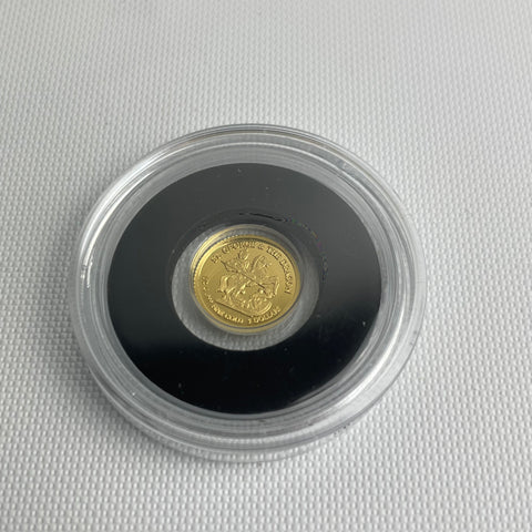 5 Gold Dollar Münze St. Georg und der Drache Königin Elisabeth II. Cook Inseln