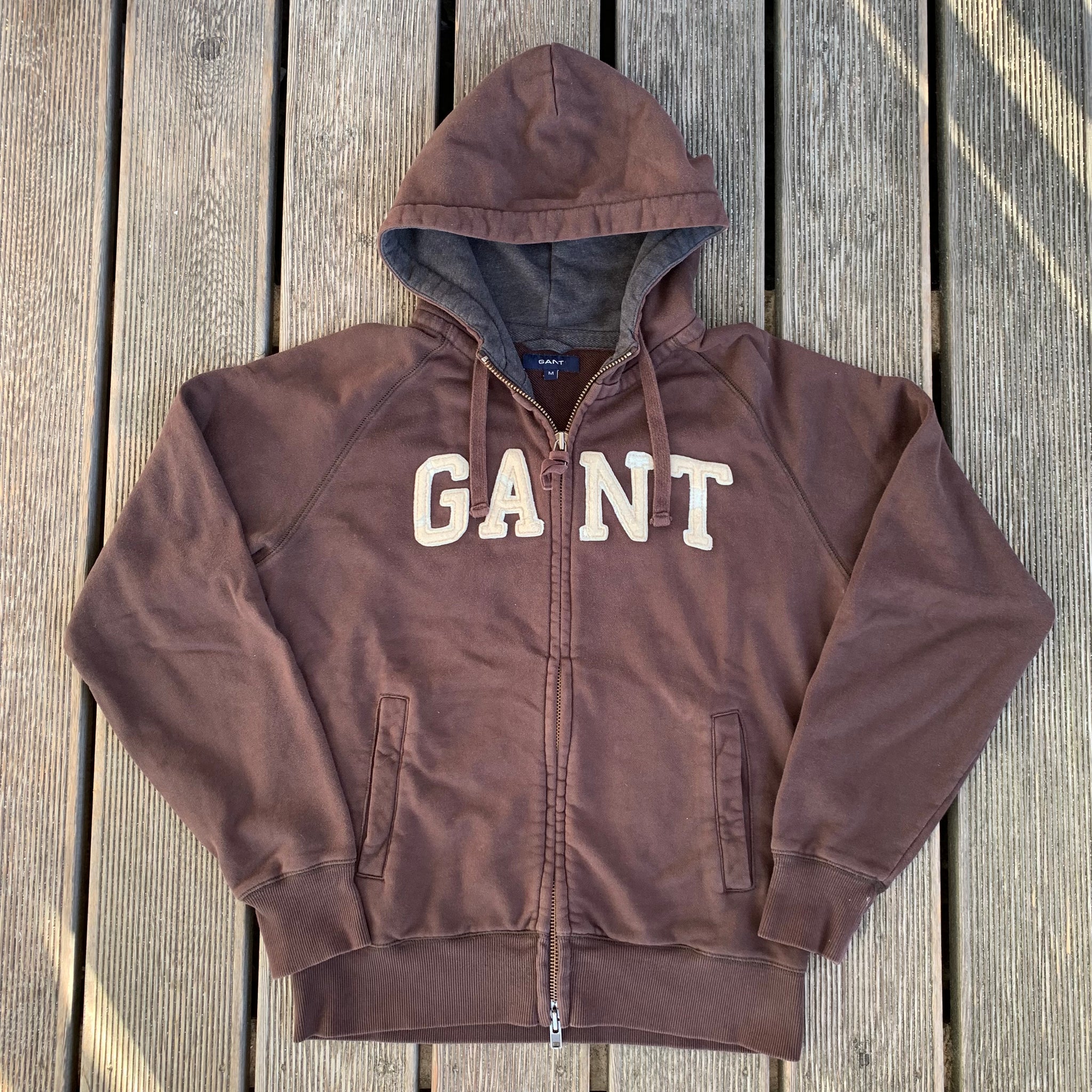 GANT Zip Hoodie in Braun - Vintage