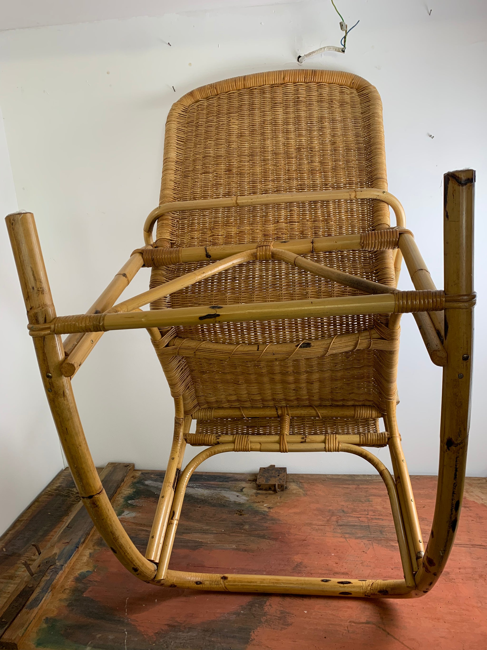 schaukelstuhl bambus rattan Vintage Schaukelstuhl aus Rattan und Bambus – Trödelfuchs Vintage Shop