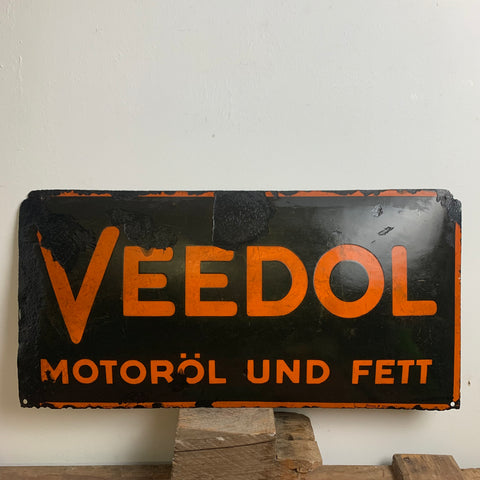 Seltenes Emaille Schild von Veedol