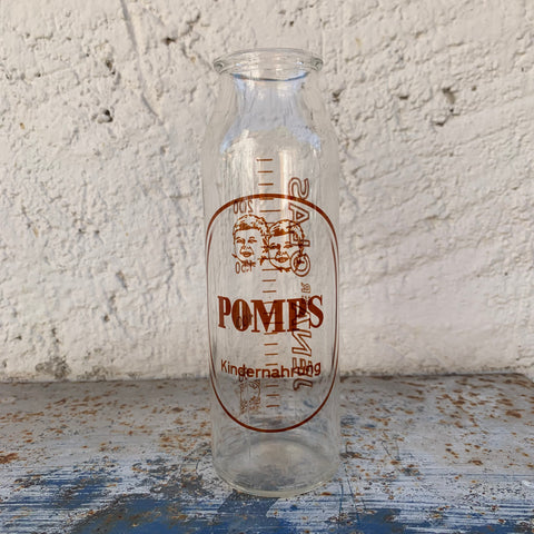 Vintage Babyflasche aus Glas