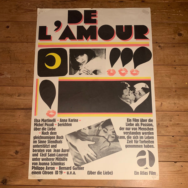 60er Jahre Film Plakat De L' Amour
