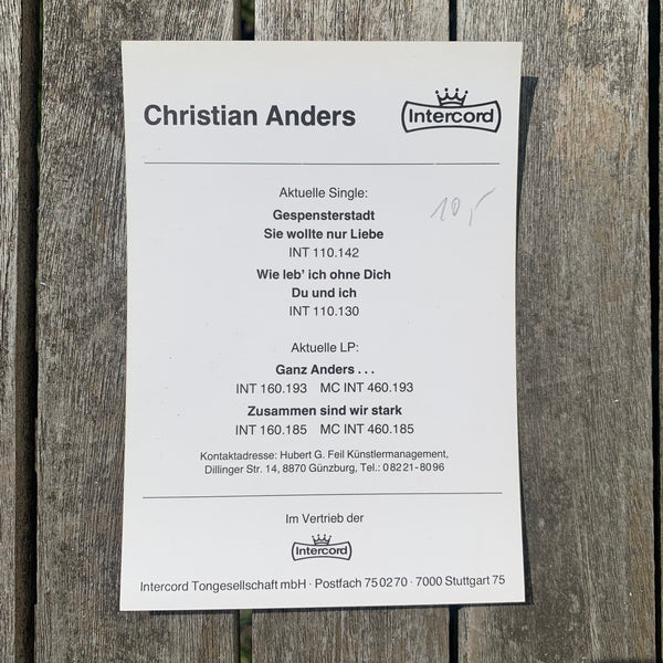 Autogramm Christian Anders