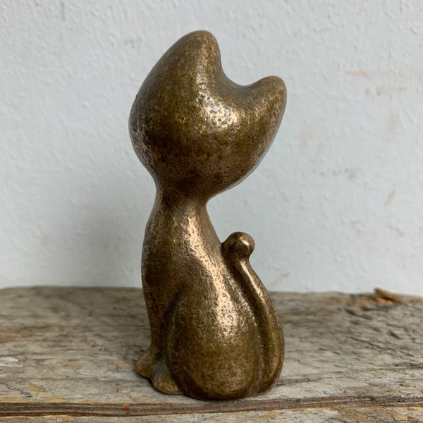 Kleine Bronze Skulptur Katze