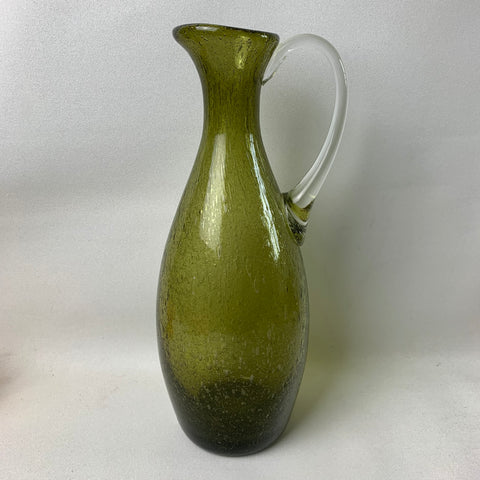 Vintage Kanawha Green Crackle Glas Karaffe