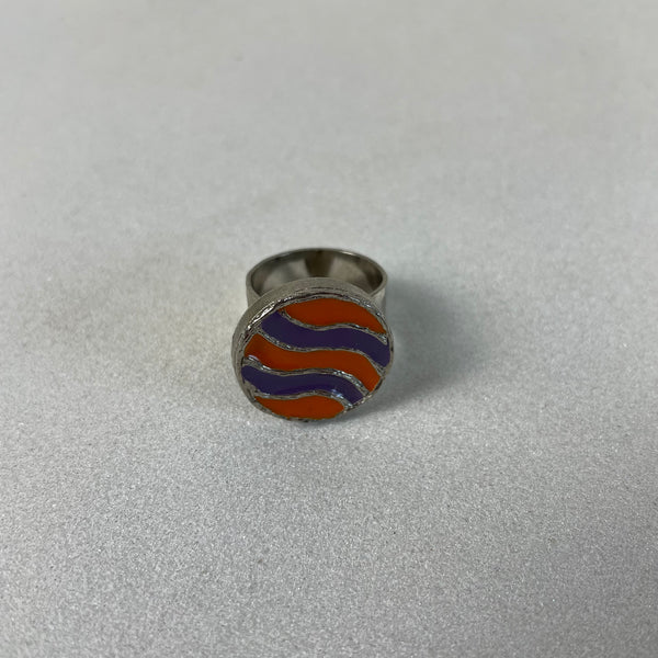 Vintage Ring orange lila