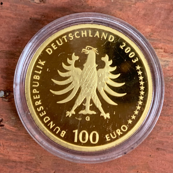 100 Euro Goldmünze UNESCO-Weltkulturerbe Stadt Quedlinburg 2003