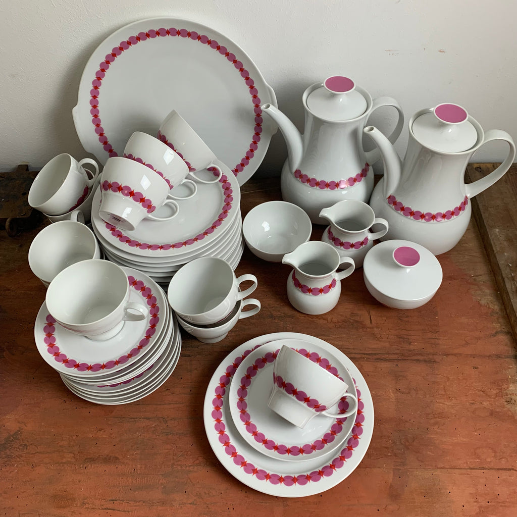 Vintage Kaffeeservice für 12 Personen von Thomas Rotunder Pink – Trödelfuchs Vintage Shop