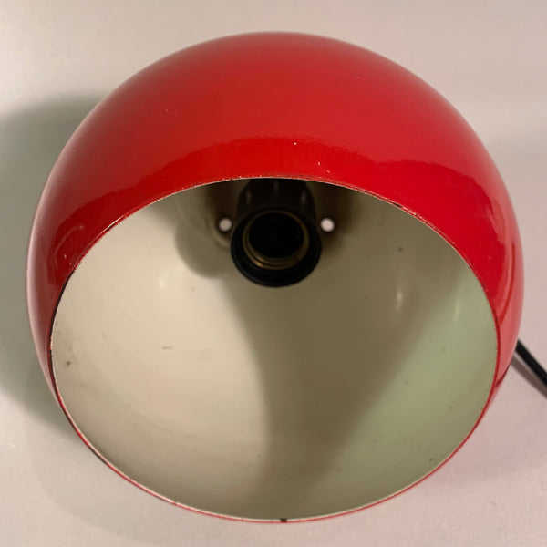 70er Jahre Kugellampe in rot