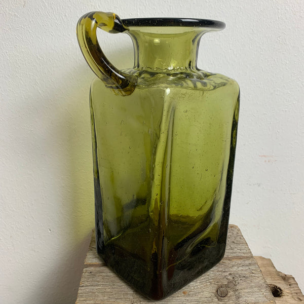 Vintage grüne Glasvase