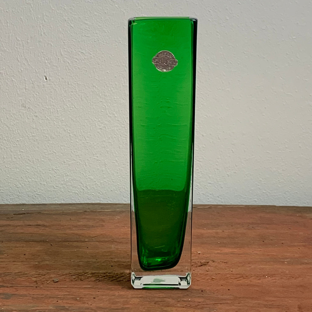 Vintage Glasvase von Sanyu in grün – Trödelfuchs Vintage Shop