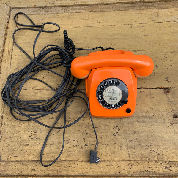 Vintage Telefon FeTAp 612-2 in orange