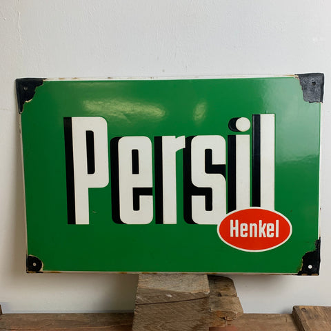 Vintage Emaillie Schild von Persil