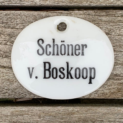 Porzellan Schild Apfel Schöner v. Boskoop