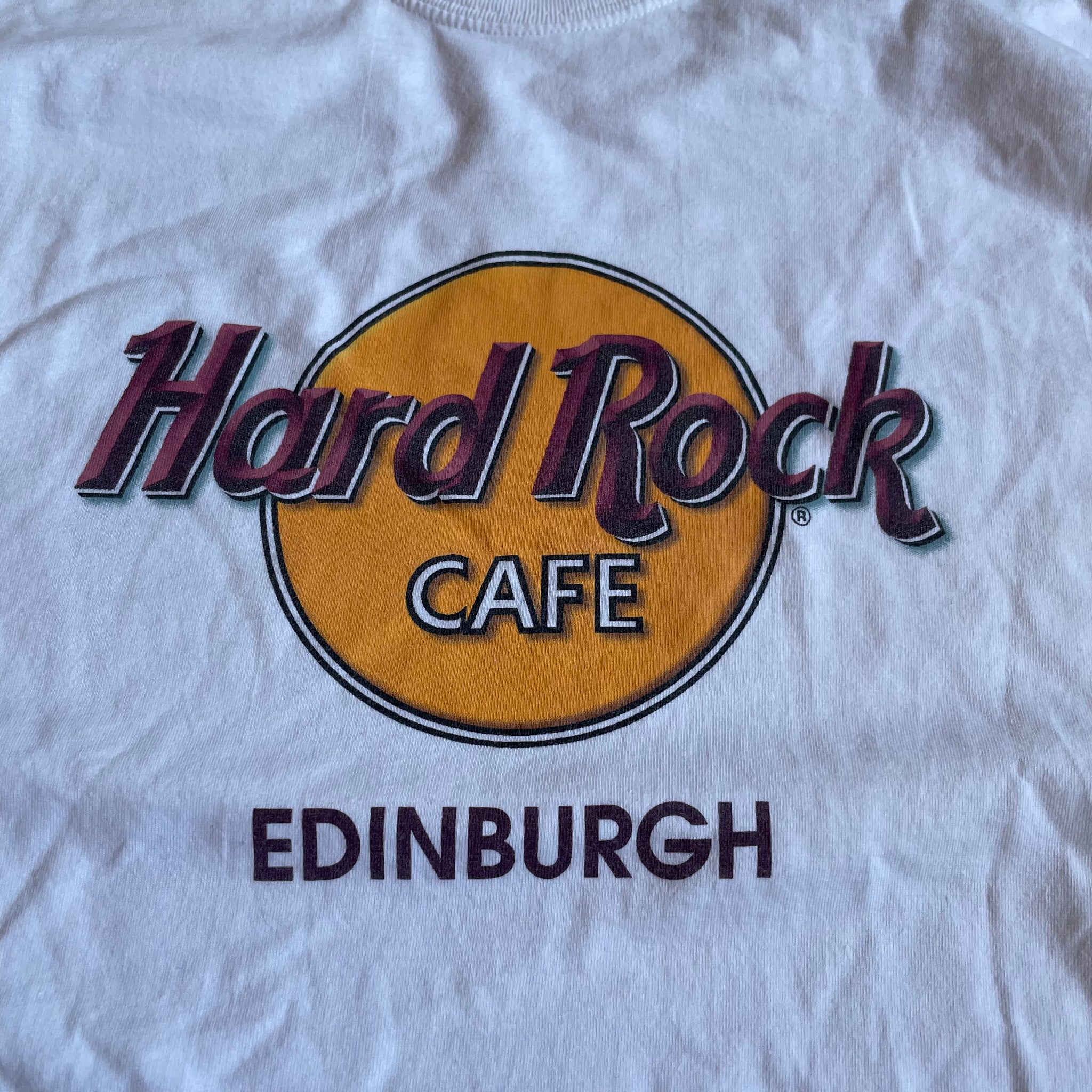 T-shirt Noir Hard Rock Cafe Edinburgh - Taille L - Vintage - Neuf 