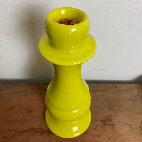 Vintage Keramik Kerzenständer 502/18 gelb