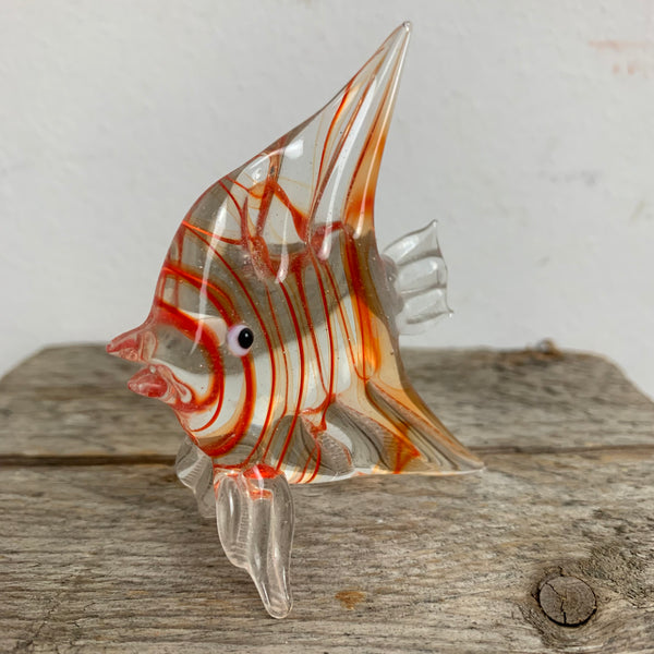 Vintage Glas Skulptur Fisch Murano