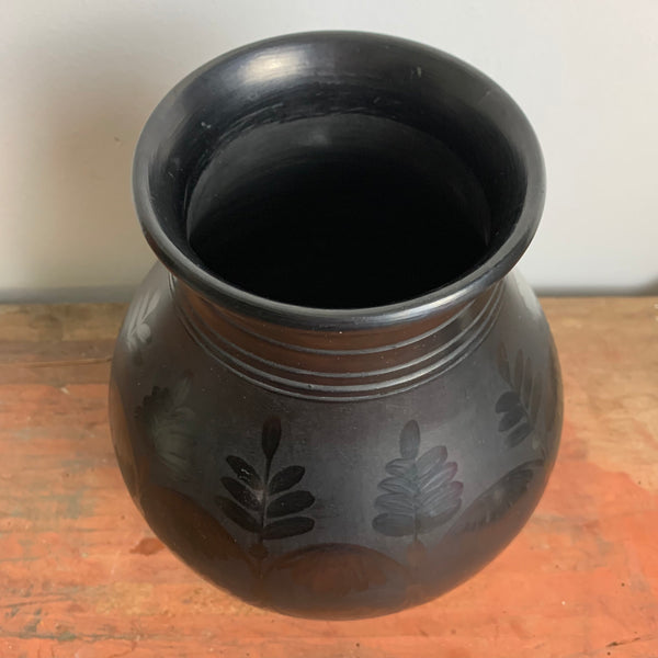 Black Pottery Vase von Istvan Fazekas aus Nadudvar in Ungarn