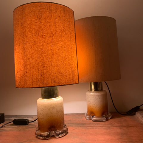 Paar Tischlampen von Helena Tynell für Limburg Glashütte