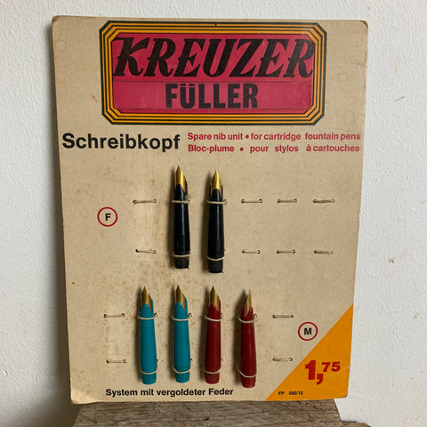 Vintage Verkaufstafel Kreuzer Füller