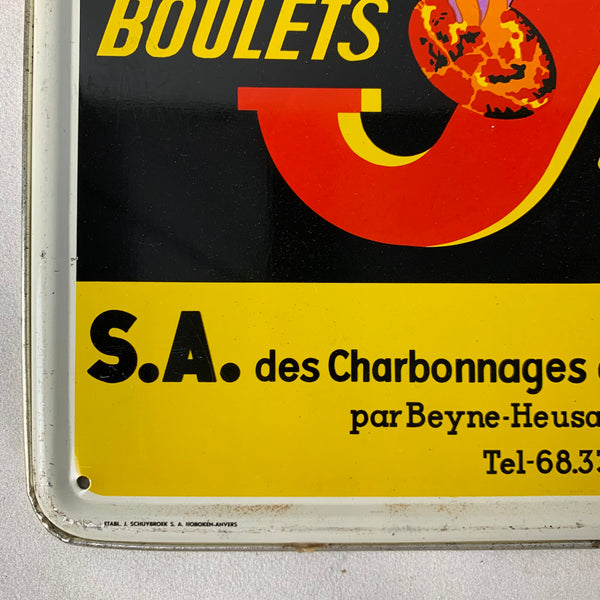 Blechschild Boulets Briketts