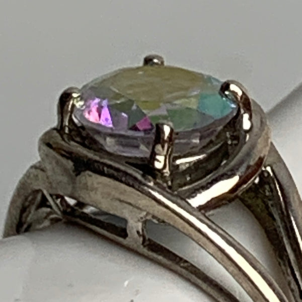 Sterling Silber Ring mit Mondlicht - Topas