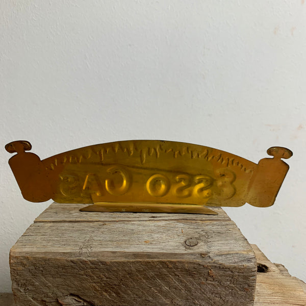 Vintage Blech Aufsteller Schild Esso Gas
