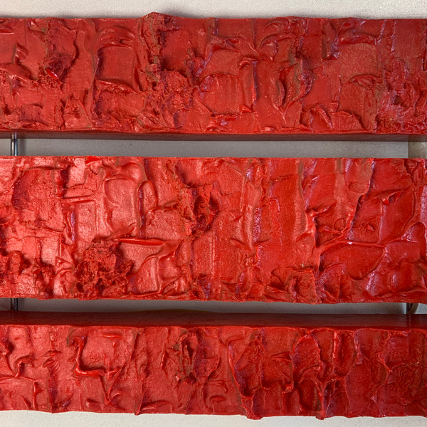 Große rote Struktur Wandlampe von Uwe Mersch