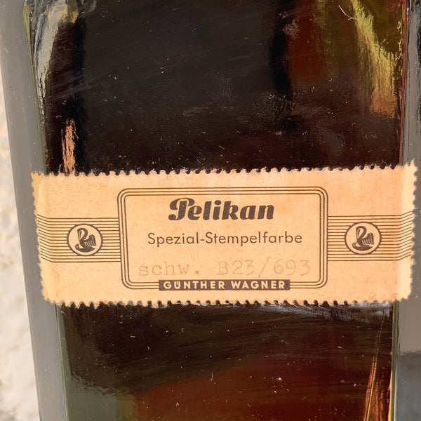 Alte Pelikan Flasche mit Spezial Stempelfarbe