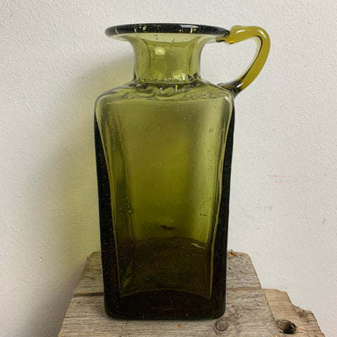 Vintage grüne Glasvase