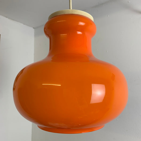 Orangene Deckenlampe von Peill und Putzler