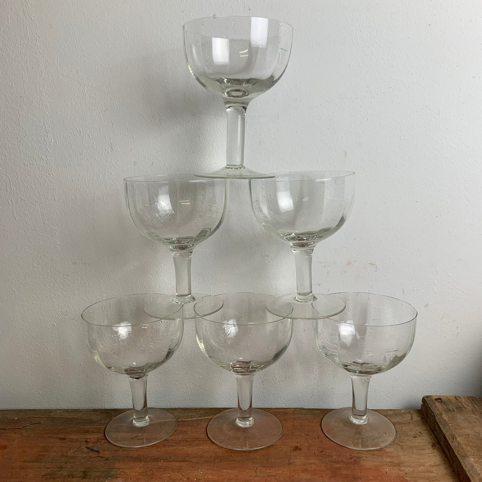 6 vintage Berliner Weiße Gläser – Trödelfuchs Vintage Shop