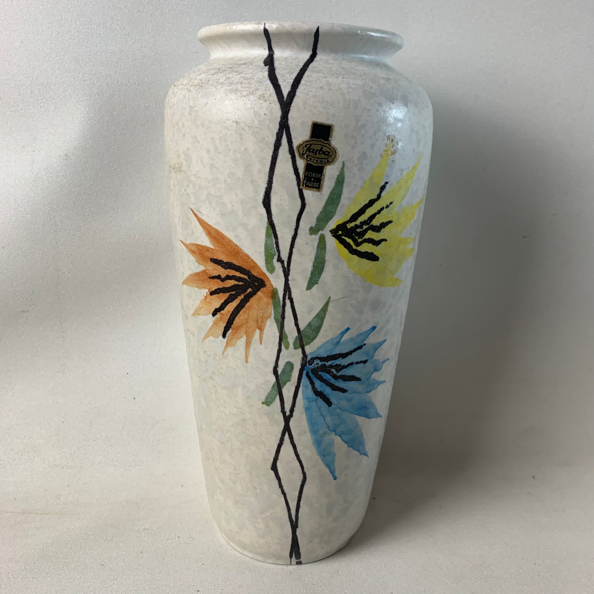 50er Jahre Keramik Vase von Jasba 122/20 – Trödelfuchs Vintage Shop