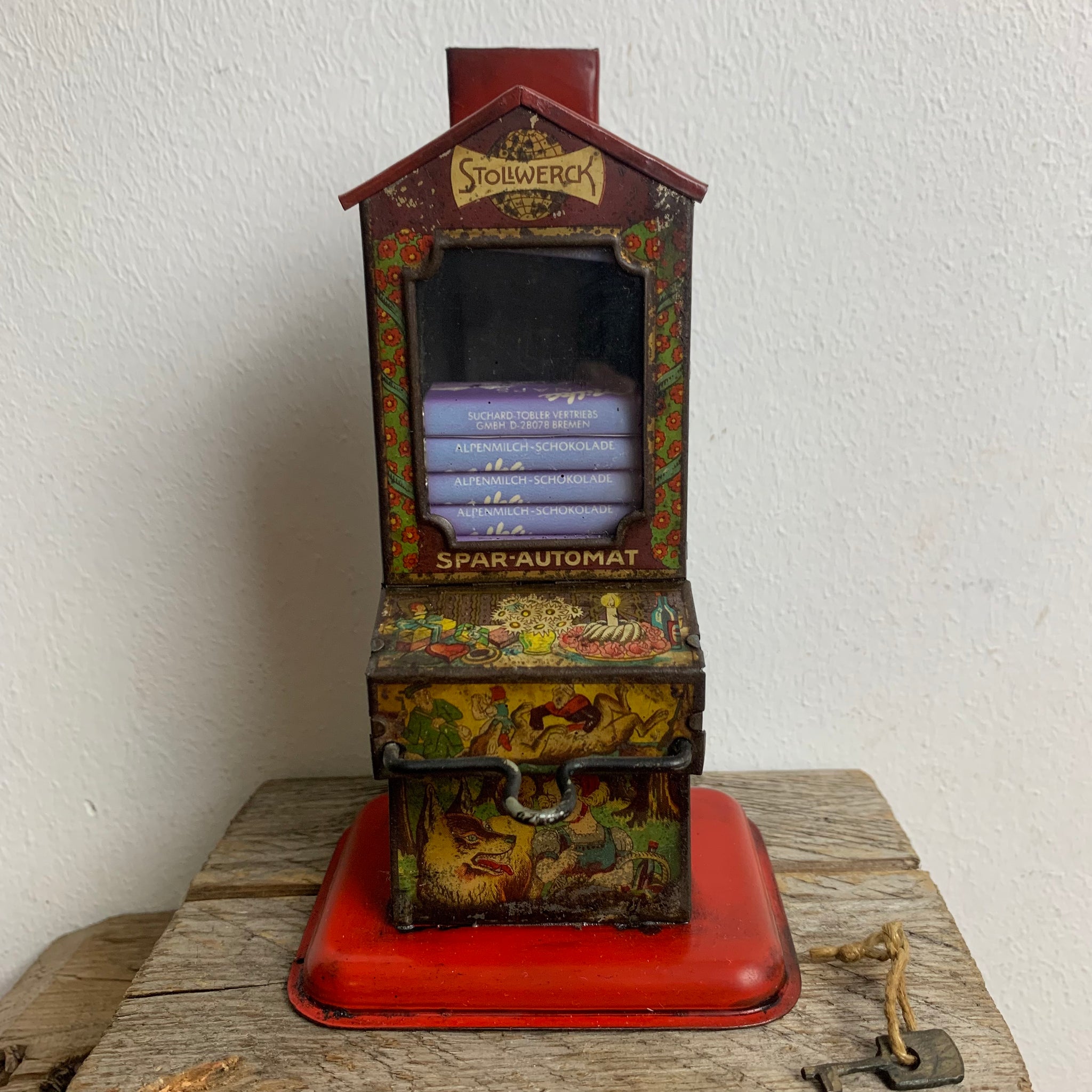 Vintage Schokoladen Sparautomat Rotkäppchen von Stollwerck