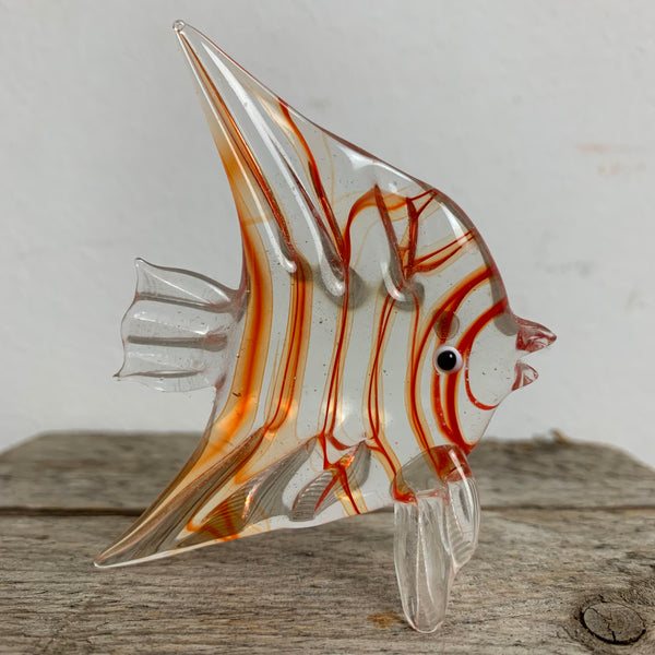 Vintage Glas Skulptur Fisch Murano