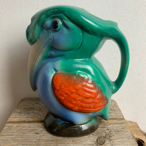 Vintage Keramik Krug Vogel