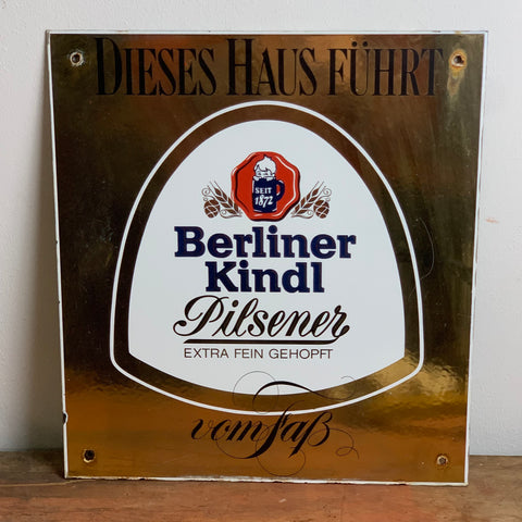 Emailleschild Berliner Kindl Bier