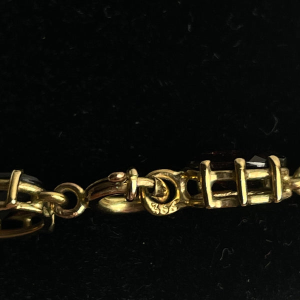 Granat Collier mit Armband Gold