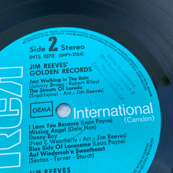 LP Jim Reeves Golden Records