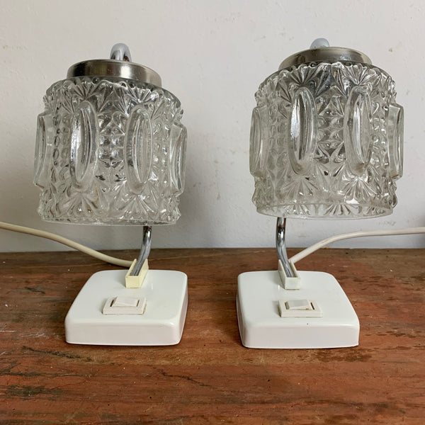 2 vintage Nachttisch Lampen