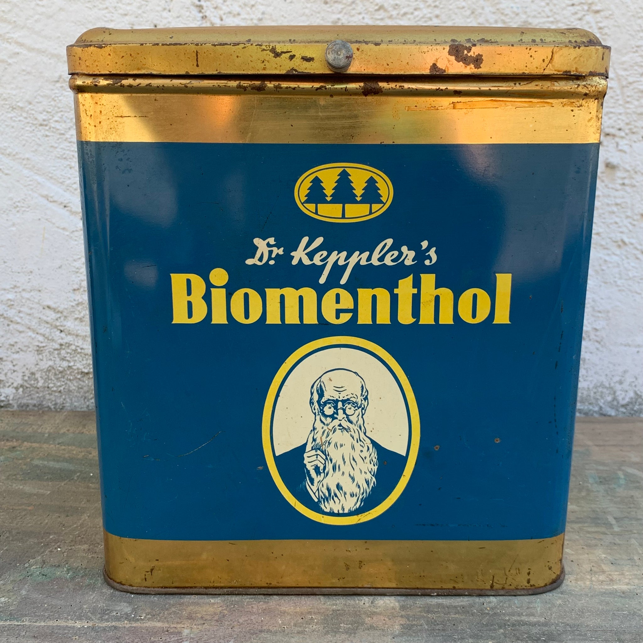 Große alte Blechdose Dr. Kepplers Biomenthol – Trödelfuchs Vintage Shop