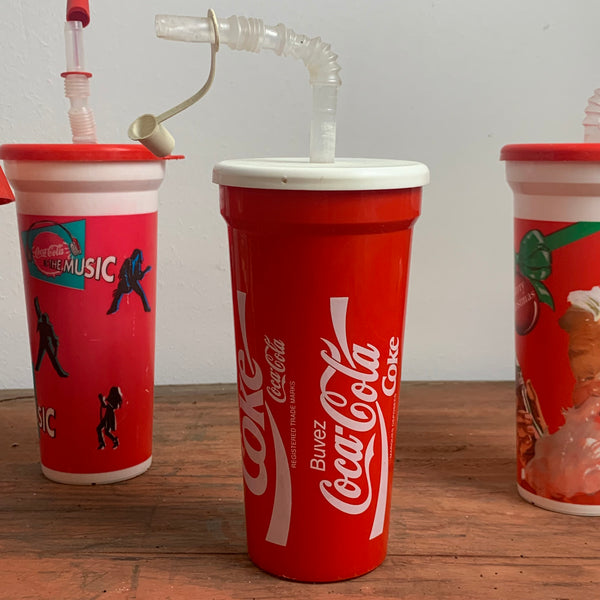 4 vintage Coca-Cola Trinkbecher